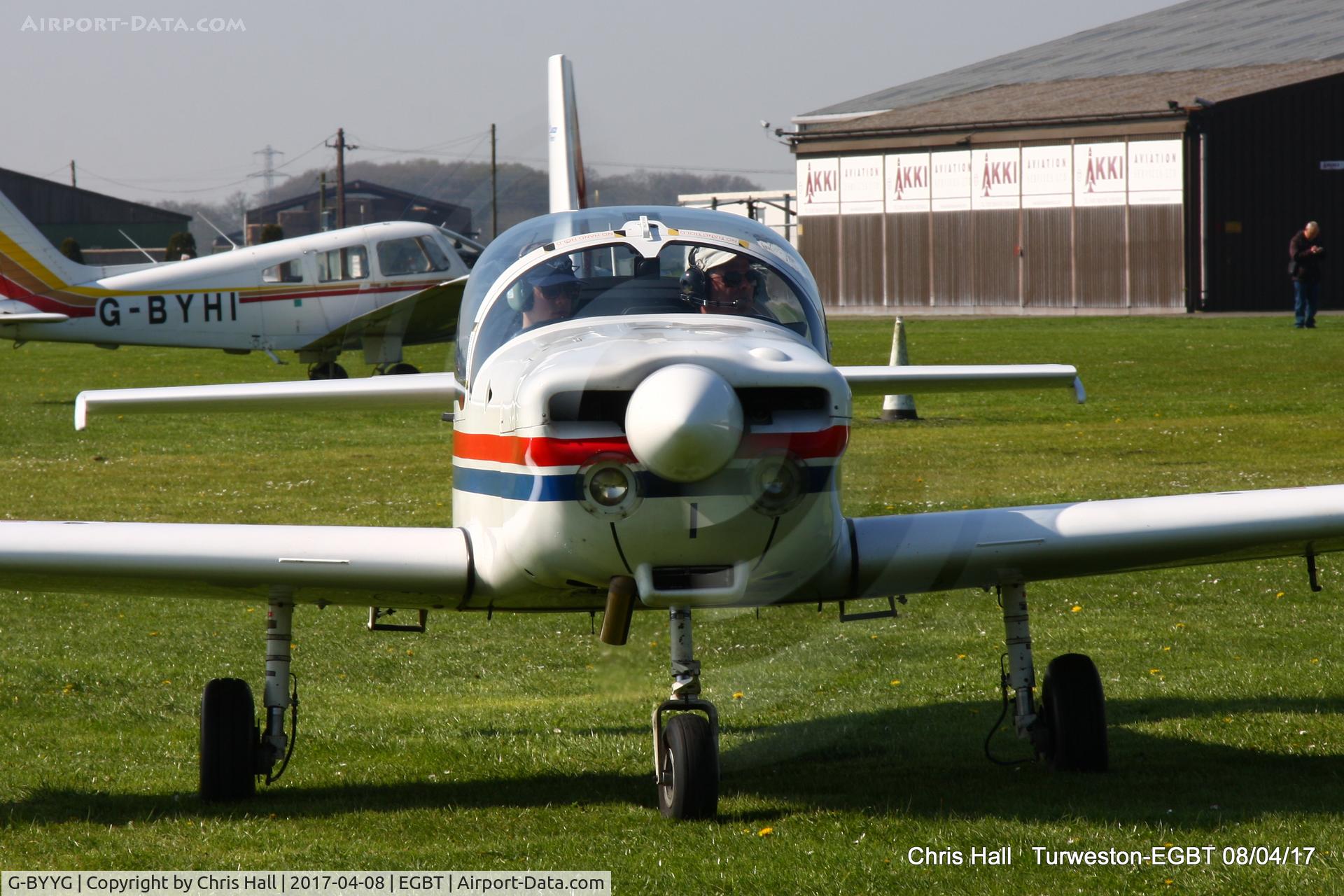 G-BYYG, 1990 Slingsby T-67C Firefly C/N 2101, at The Beagle Pup 50th anniversary celebration fly in