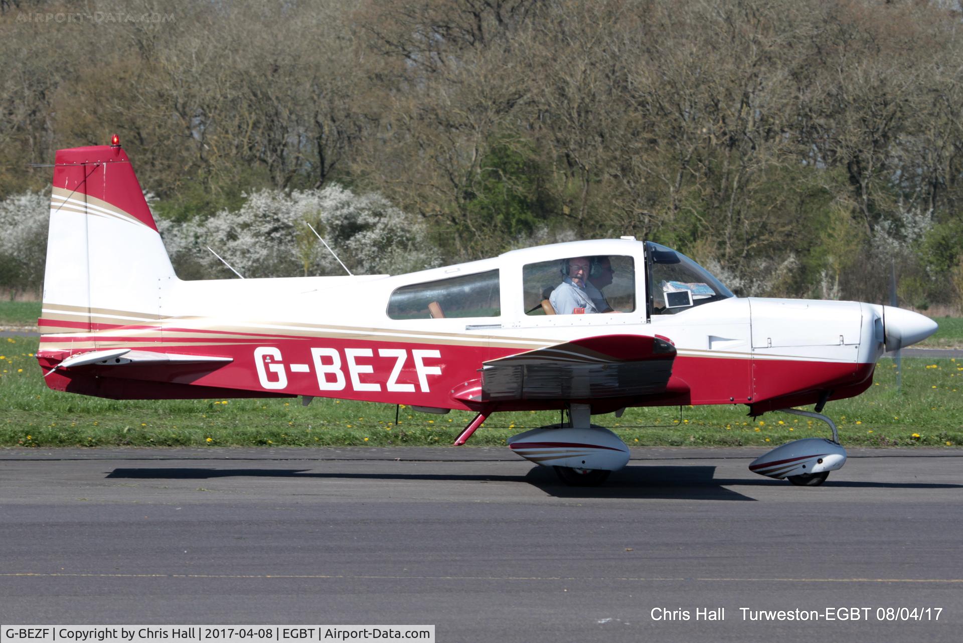 G-BEZF, 1974 Grumman American AA-5 Traveler C/N AA5-0538, at Turweston