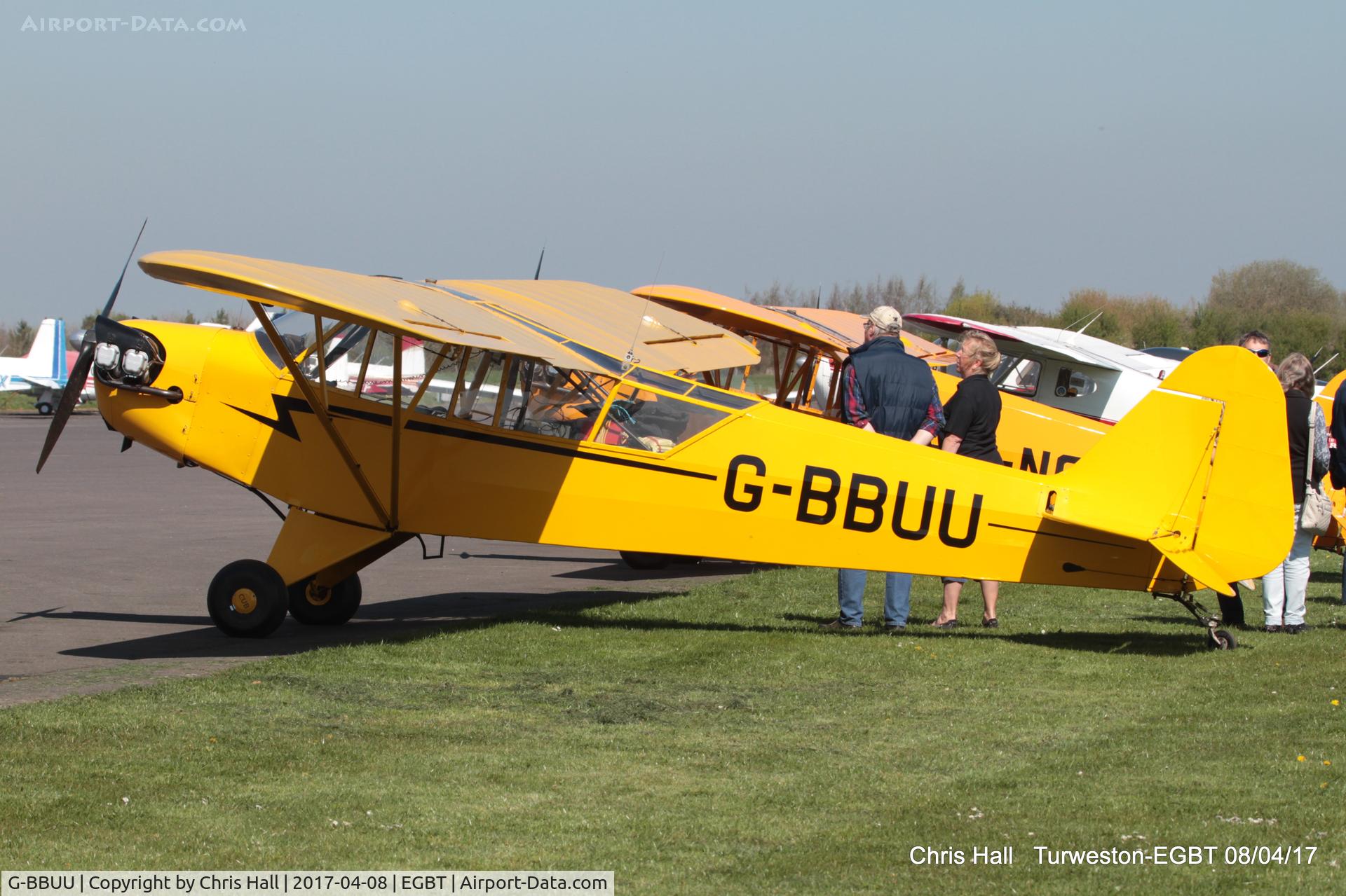 G-BBUU, 1943 Piper J3C-65 Cub Cub C/N 10354, at The Beagle Pup 50th anniversary celebration fly in