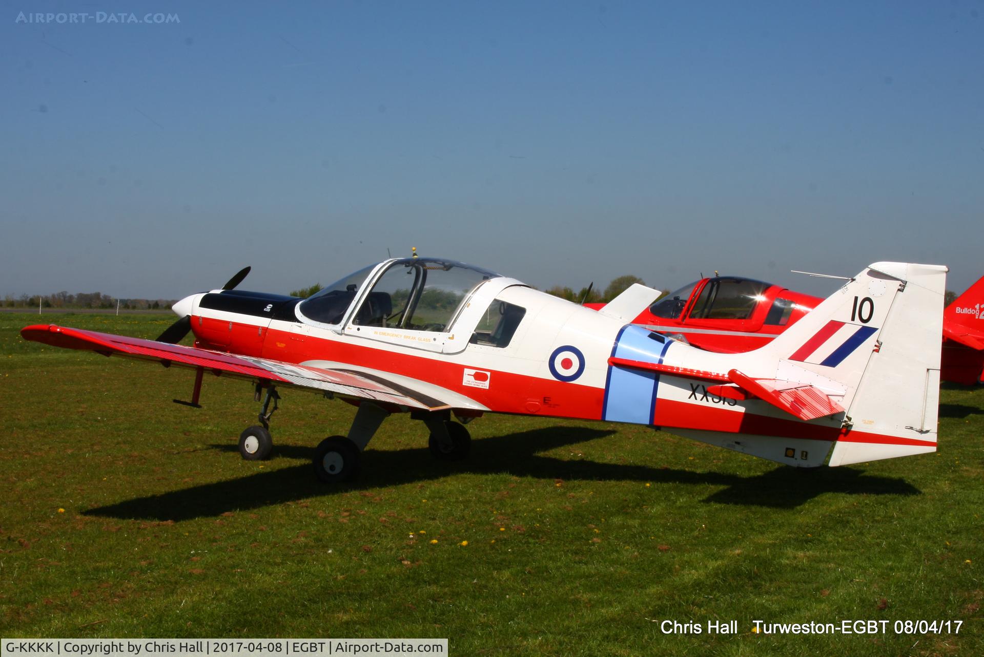 G-KKKK, 1973 Scottish Aviation Bulldog T.1 C/N BH120/199, at The Beagle Pup 50th anniversary celebration fly in