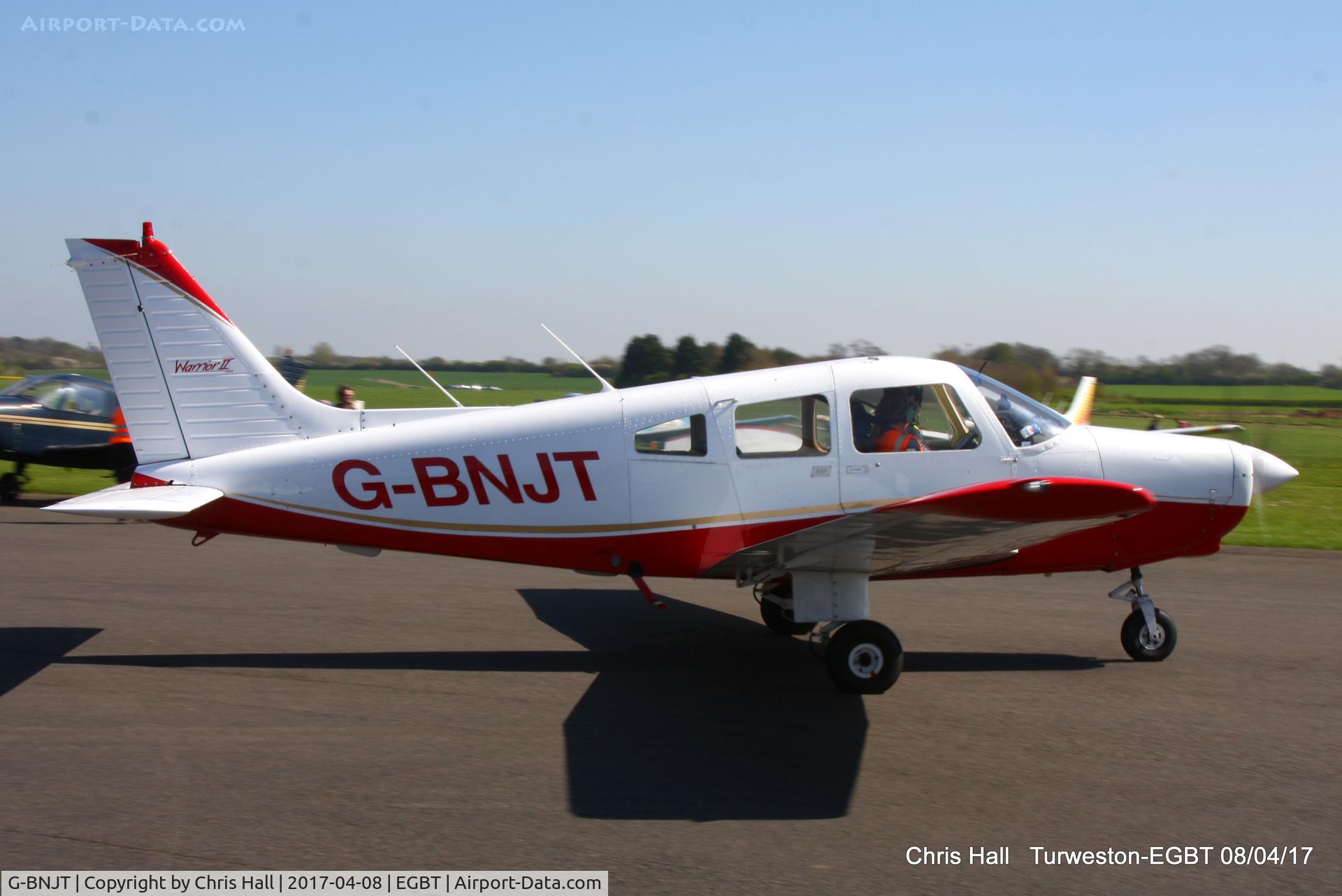 G-BNJT, 1981 Piper PA-28-161 Cherokee Warrior II C/N 28-8116184, at The Beagle Pup 50th anniversary celebration fly in