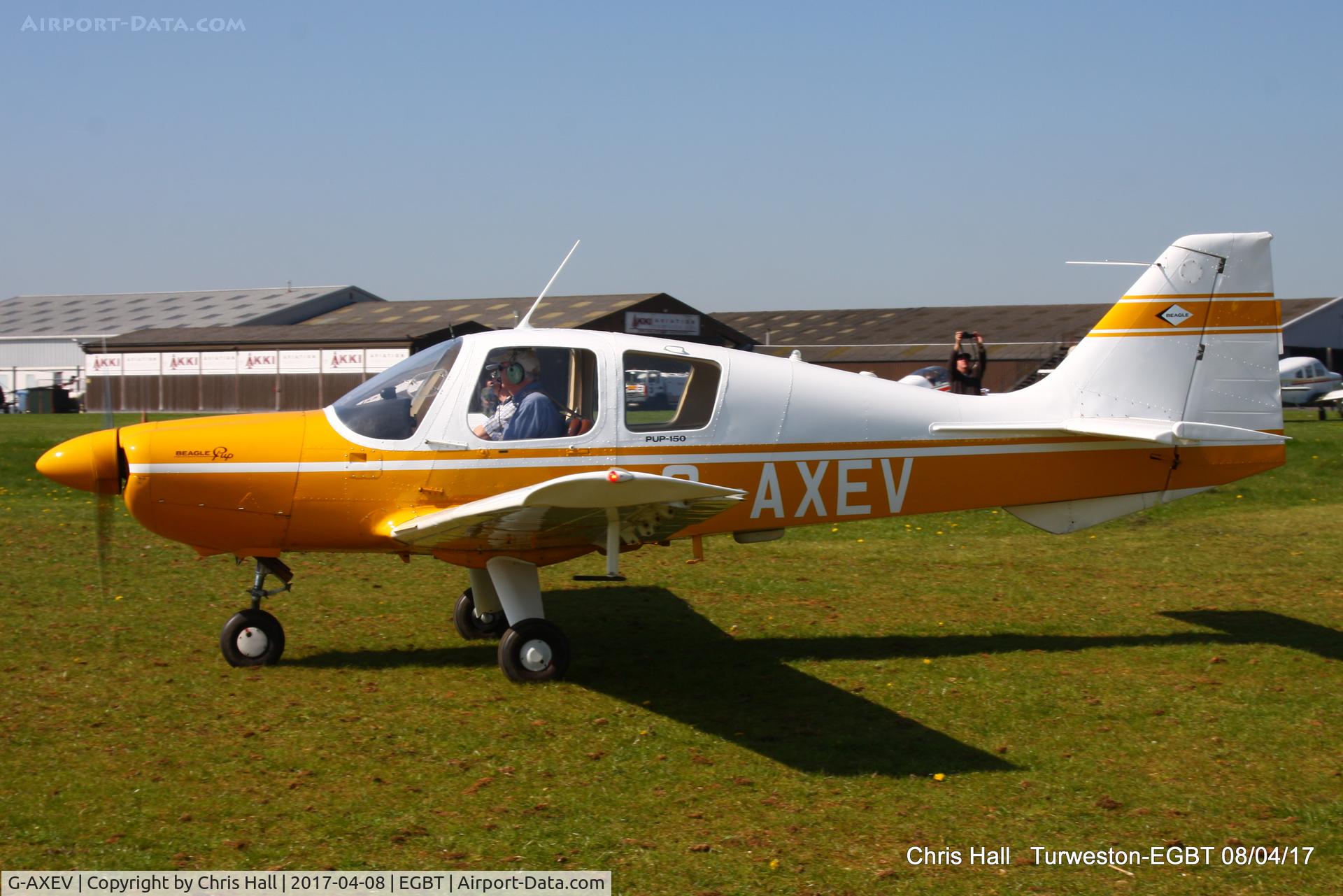 G-AXEV, 1969 Beagle B-121 Pup Series 2 (Pup 150) C/N B121-070, at The Beagle Pup 50th anniversary celebration fly in