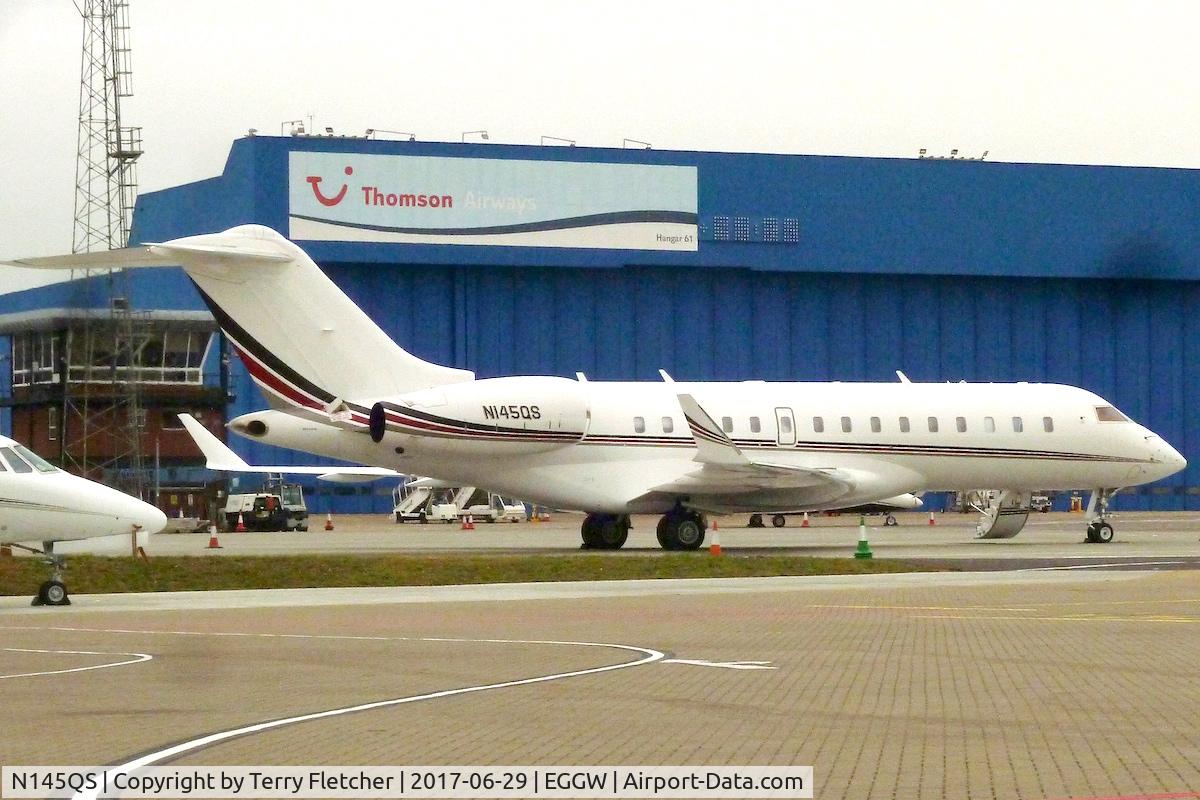 N145QS, 2014 Bombardier BD-700-1A10-Global 6000 C/N 9598, At London Luton Airport