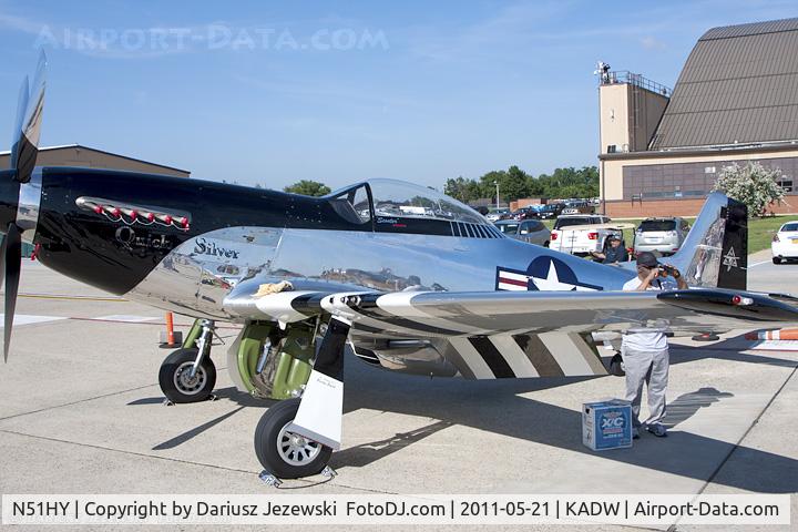 N51HY, 1944 North American P-51D Mustang C/N 124-48192, North American P-51D Mustang Quick Silver CN 45-11439, N51HY