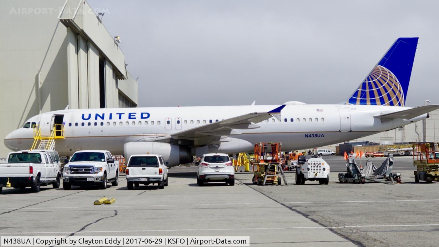 N438UA, 1997 Airbus A320-232 C/N 678, SFO 2017.