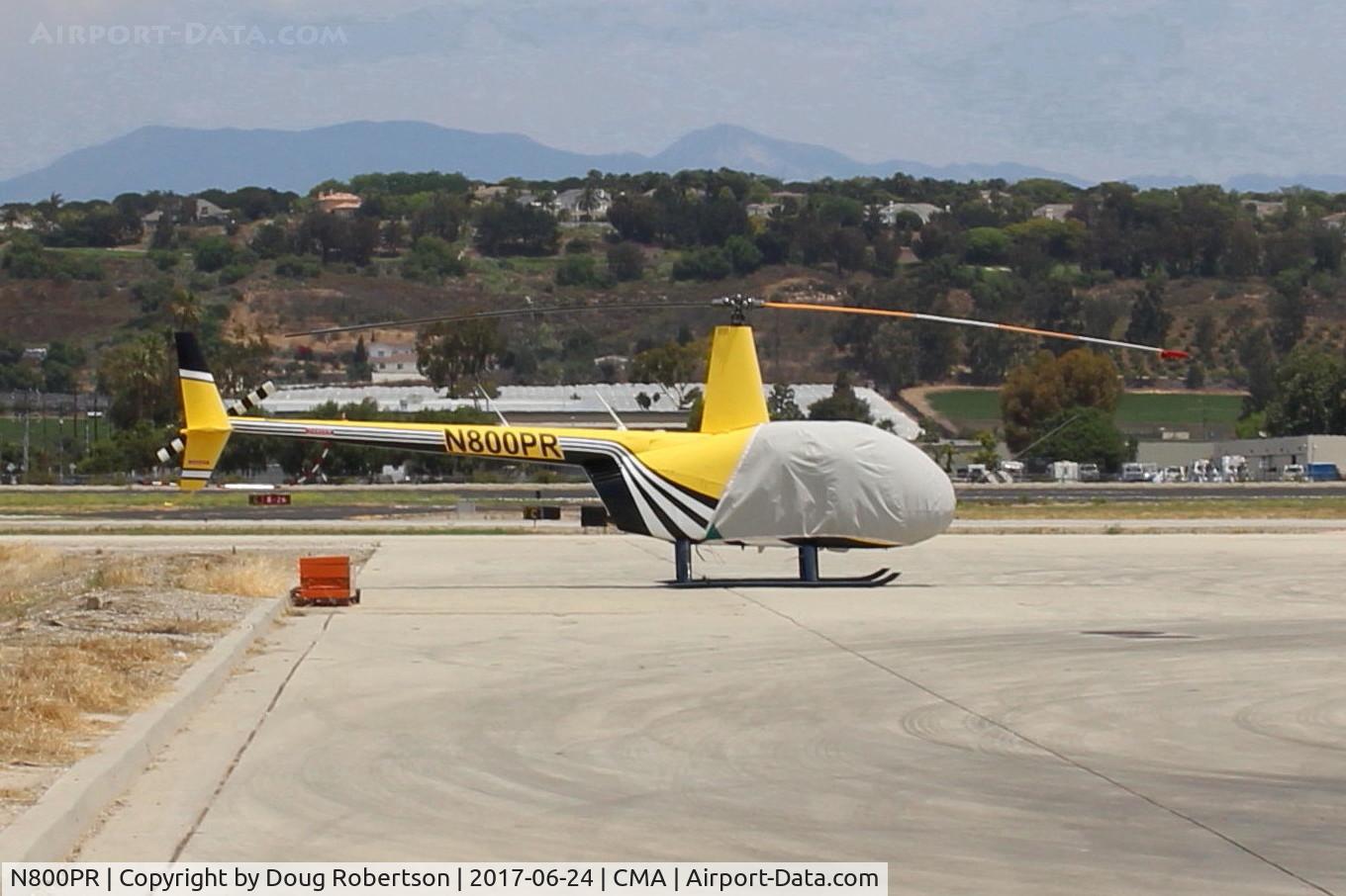 N800PR, 2004 Robinson R44 Raven II C/N 10504, 2004 Robinson R44 RAVEN II, one Lycomiing IO-540-AE1A5 6 cylinder 260 Hp derated to 225 Hp for takeoff, 205 Hp continuous, 4 seats, on SUN AIR JETS ramp.