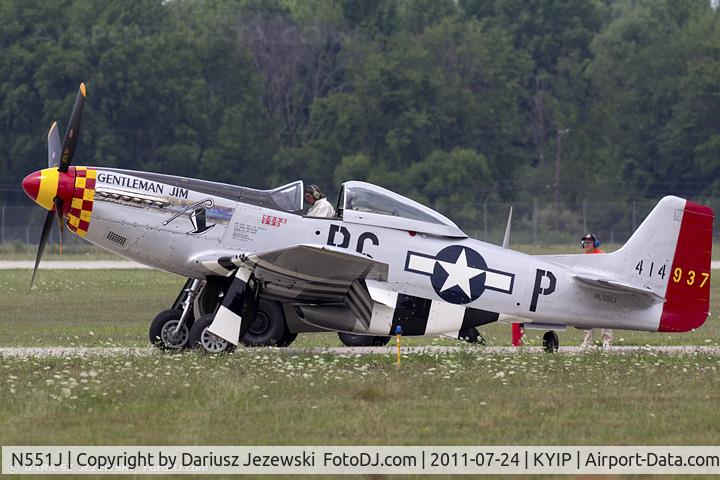 N551J, 1957 North American P-51D Mustang C/N 44-74230, North American P-51D Mustang Gentleman Jim CN 44-74230, NL551