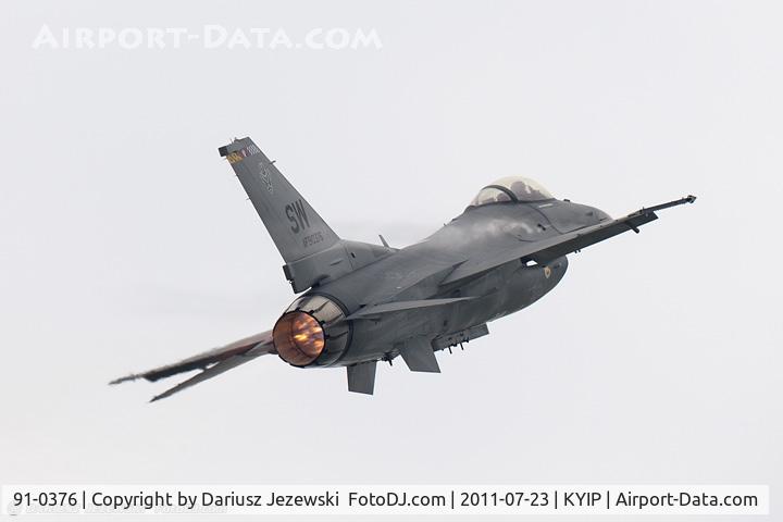 91-0376, 1991 General Dynamics F-16C Fighting Falcon C/N CC-74, F-16CJ Fighting Falcon 91-0376 SW from 77th FS Gamblers 20th FW Shaw AFB, SC