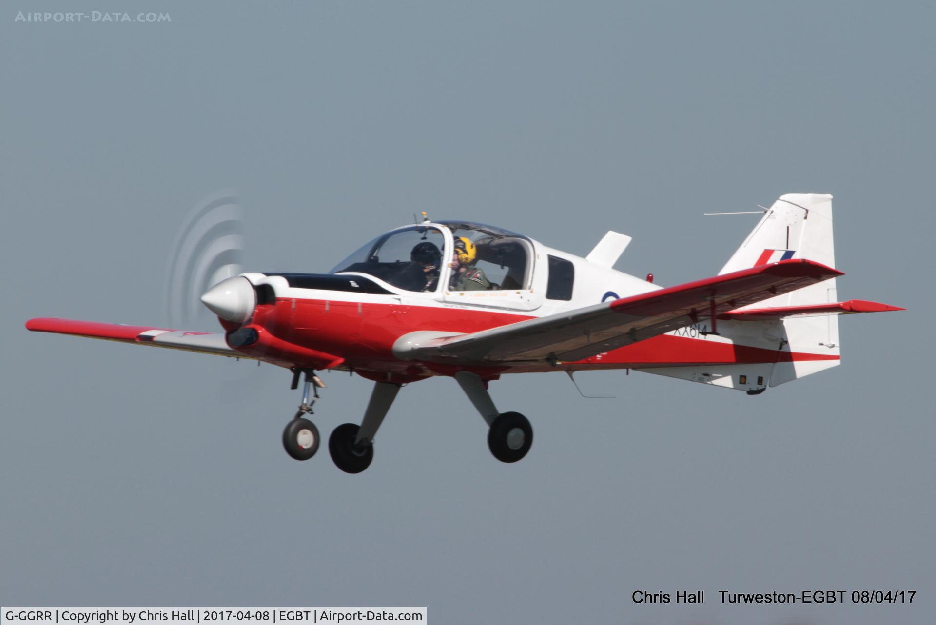G-GGRR, 1974 Scottish Aviation Bulldog T.1 C/N BH120/272, at The Beagle Pup 50th anniversary celebration fly in