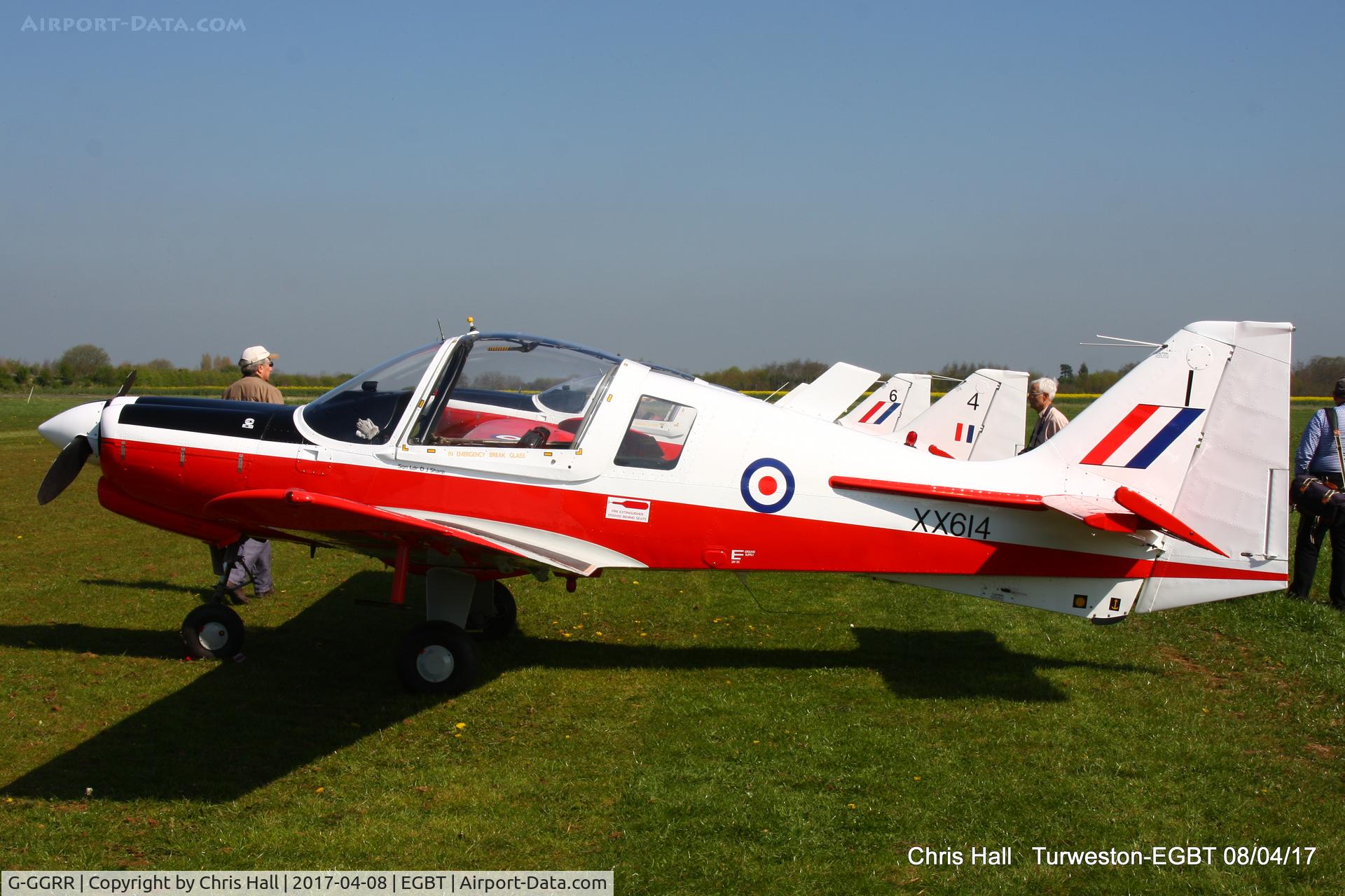 G-GGRR, 1974 Scottish Aviation Bulldog T.1 C/N BH120/272, at The Beagle Pup 50th anniversary celebration fly in