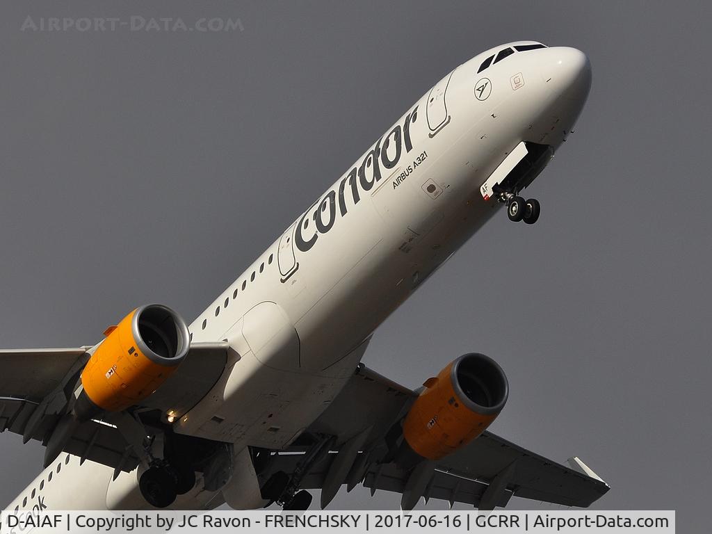 D-AIAF, 2015 Airbus A321-211 C/N 6459, Condor take off to Dusseldorf
