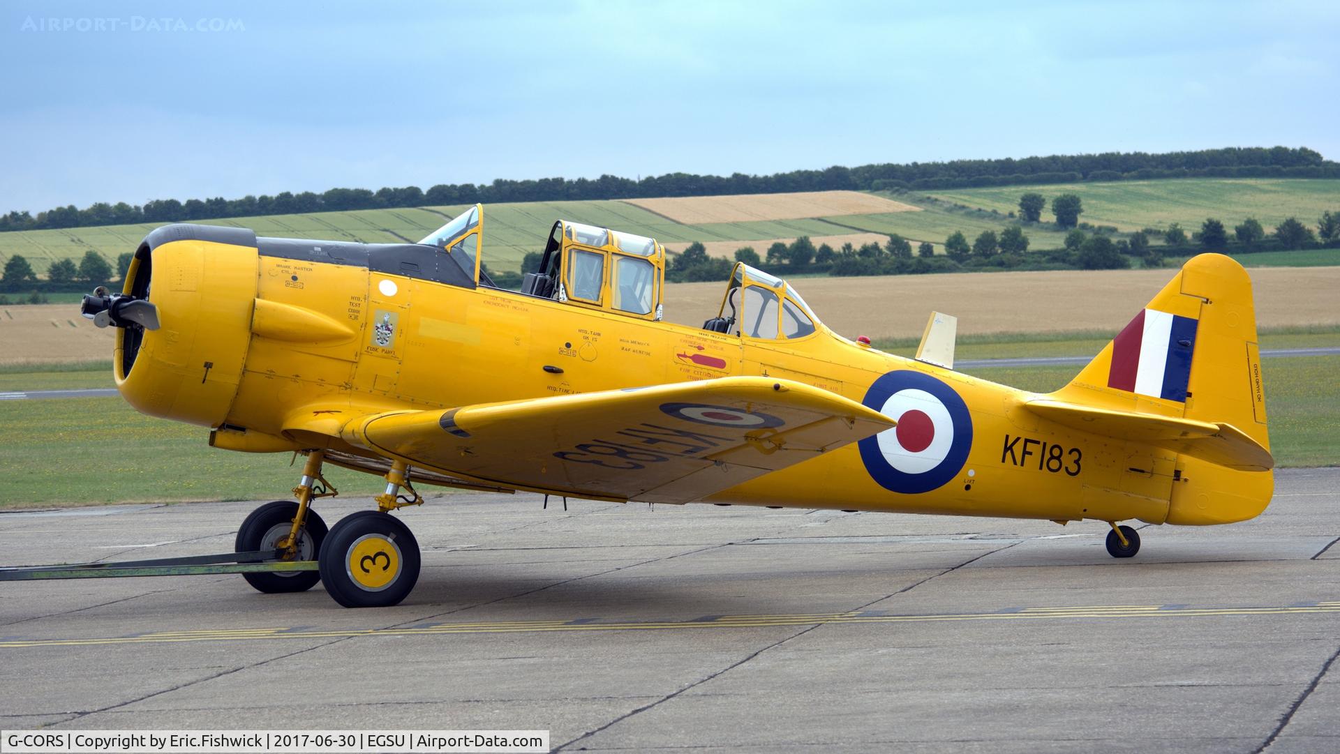 G-CORS, 1944 Noorduyn AT-16 Harvard IIB C/N 14A-1884, 3. KF183 at The Imperial War Museum, Duxford, June 2017.