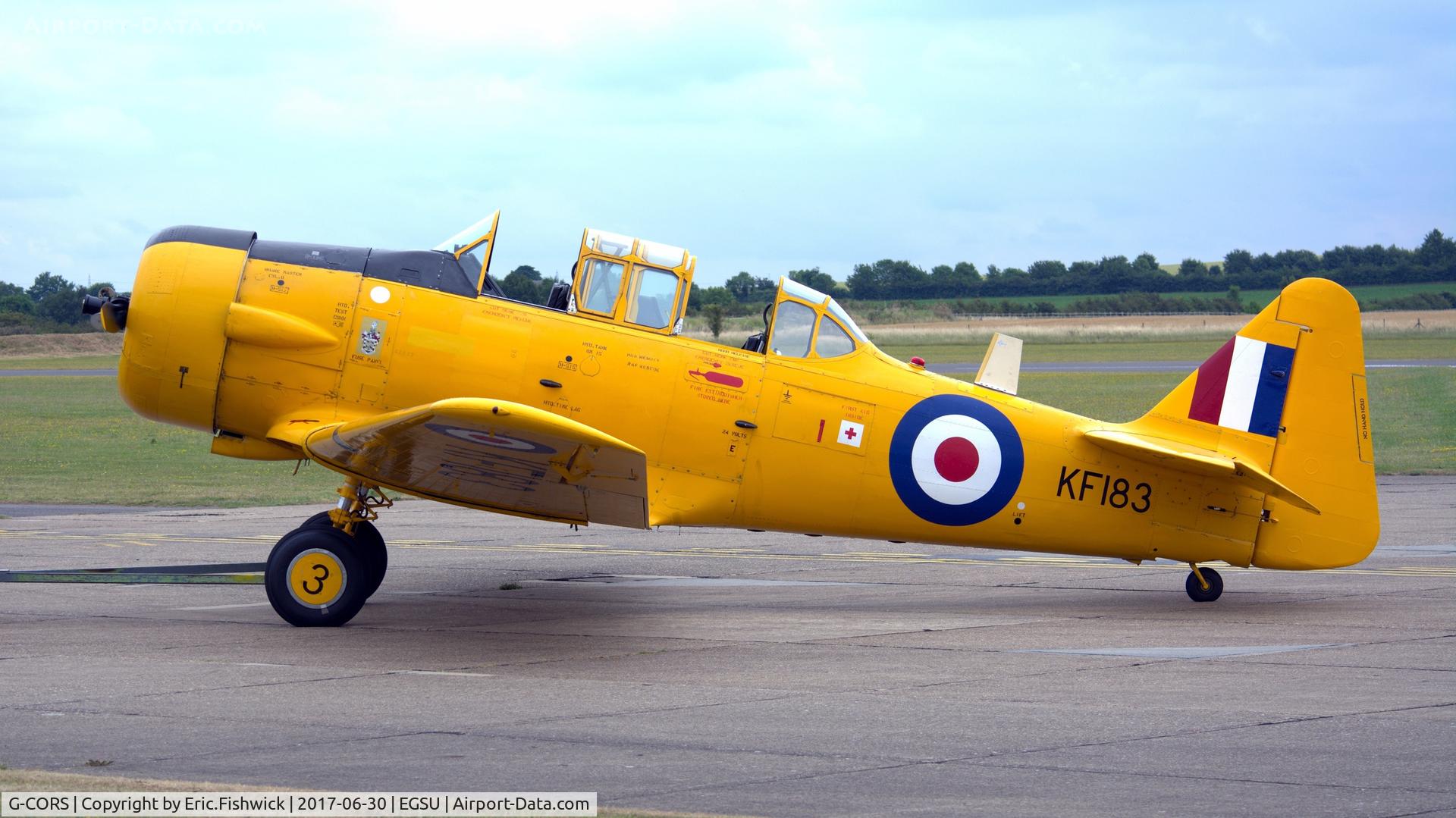 G-CORS, 1944 Noorduyn AT-16 Harvard IIB C/N 14A-1884, x. F183 at The Imperial War Museum, Duxford, June 2017.