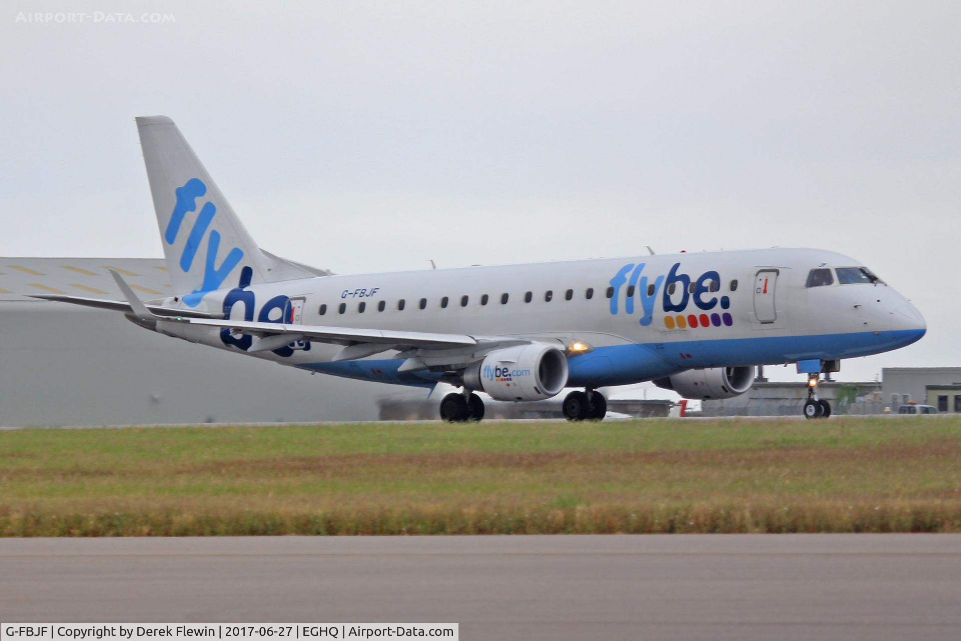 G-FBJF, 2012 Embraer 175STD (ERJ-170-200) C/N 17000341, Embraer 175, Flybe, previously PT-TBM, seen departing runway 12.