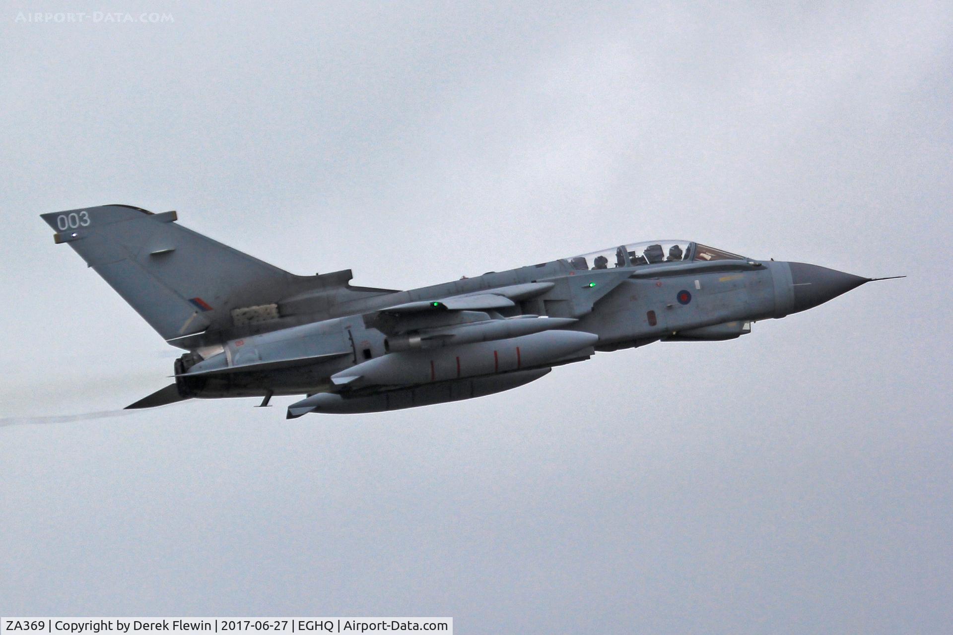 ZA369, 1982 Panavia Tornado GR.4A C/N 166/BS051/3083, GR.4A, Royal Air Force RAF Marham Norfolk based, 31 squadron, coded 003, callsign Marham 78, low go round following an ILS approach runway 12.