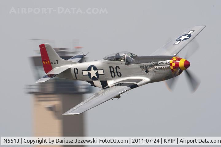 N551J, 1957 North American P-51D Mustang C/N 44-74230, North American P-51D Mustang Gentleman Jim CN 44-74230, NL551J