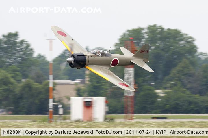 N8280K, 1941 Nakajima A6M2 Model 21 C/N 1498, Nakajima A6M2 Model 21 Zero CN 1498, NX8280K