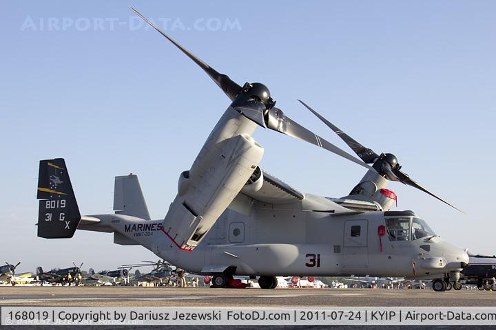 168019, 2011 Bell-Boeing MV-22B Osprey C/N D0149, MV-22B Osprey 168019 GX-31 from VMMT-204 Raptors MCAS New River, NC