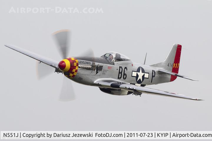 N551J, 1957 North American P-51D Mustang C/N 44-74230, North American P-51D Mustang Gentleman Jim CN 44-74230, NL551J