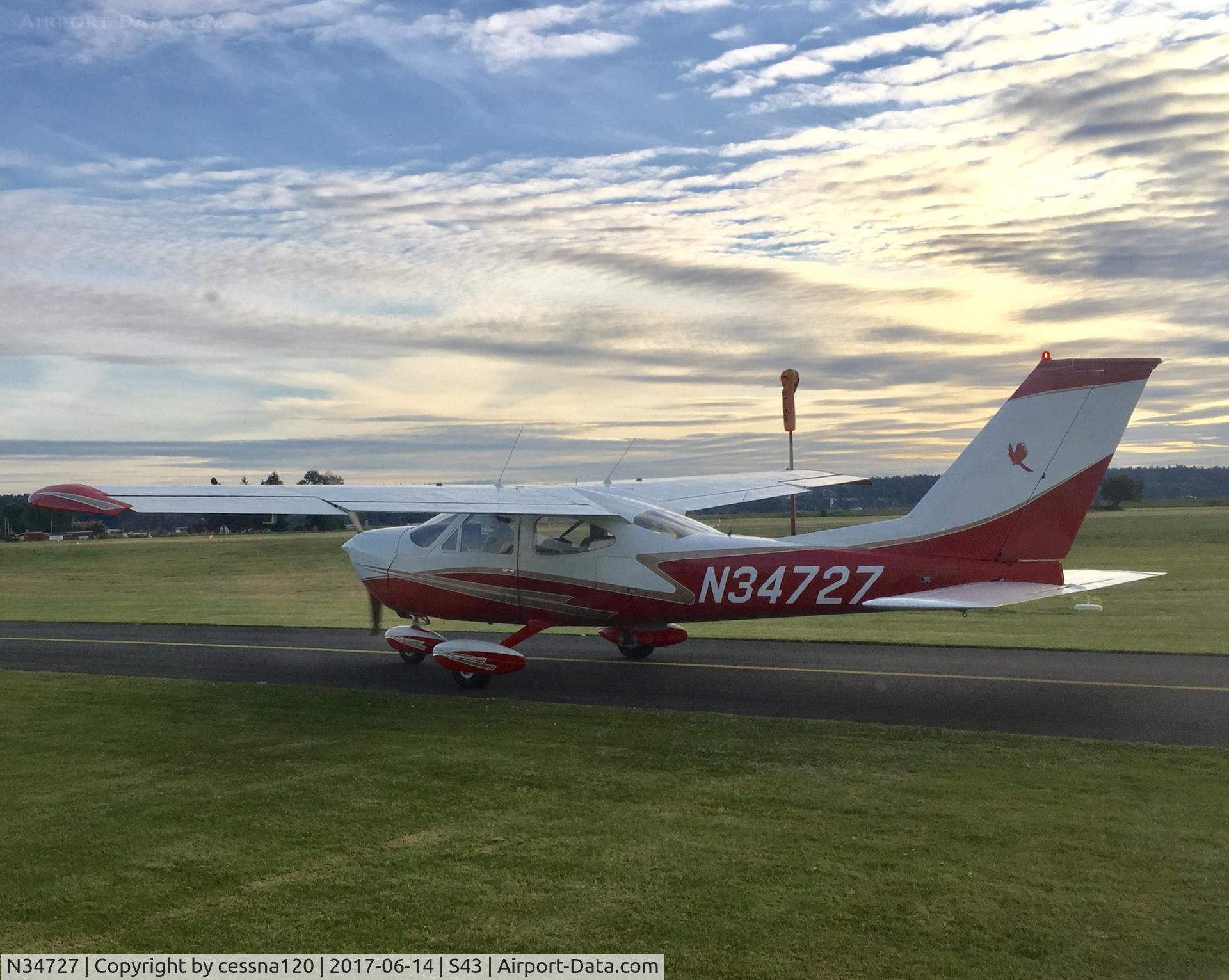 N34727, 1973 Cessna 177B Cardinal C/N 17701962, Sunset picture of Cardinal 177B at Harvey Field
