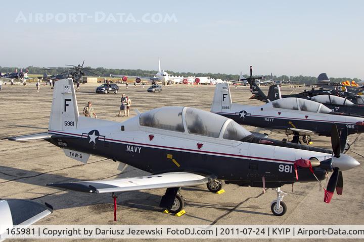 165981, Raytheon T-6A Texan II C/N PT-142, T-6A Texan II 165981 F-981 from TAW-6 NAS Pensacola, FL