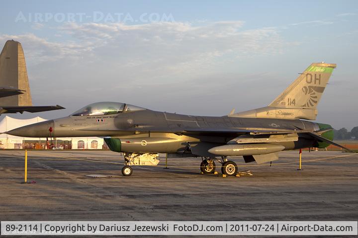 89-2114, 1989 General Dynamics F-16C C/N 1C-267, F-16CG Fighting Falcon 89-2114 OH from 112th FS Stingers 180th FW Toledo, OH