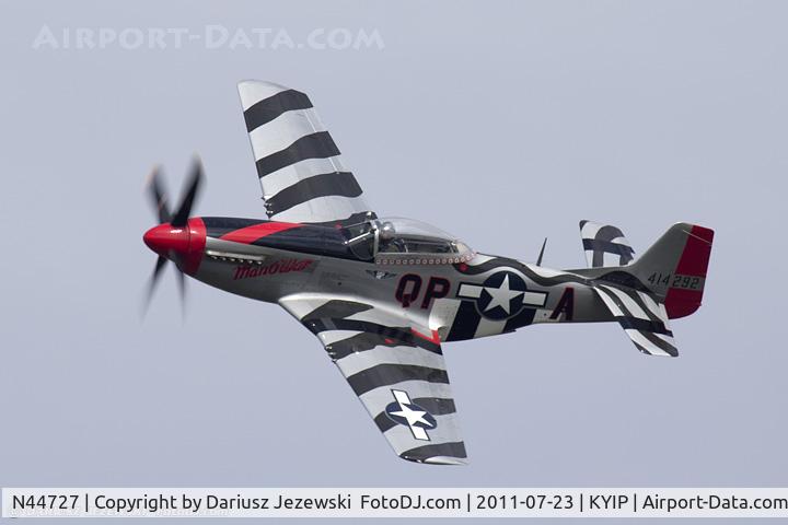 N44727, 1944 North American P-51D Mustang C/N 122-39198, North American P-51D Mustang Man O' War CN 44-72739, N44727