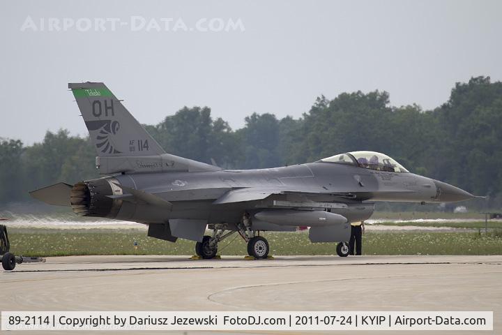 89-2114, 1989 General Dynamics F-16C C/N 1C-267, F-16CG Fighting Falcon 89-2114 OH from 112th FS Stingers 180th FW Toledo, OH