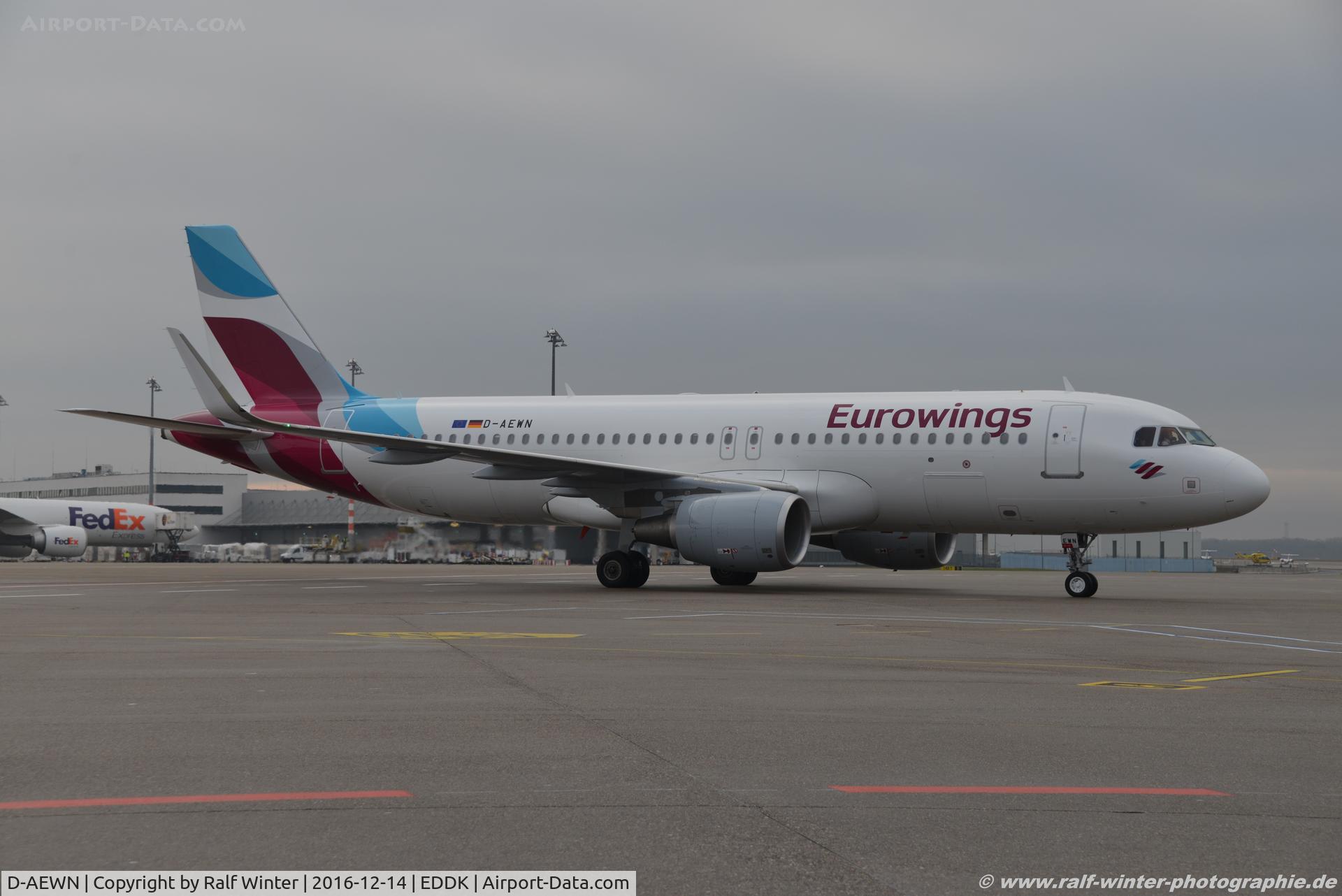 D-AEWN, 2016 Airbus A320-214 C/N 7393, Airbus A320-214(W) - EW EWG Eurowings - 7393 - D-AEWN - 14.12.2016 - CGN
