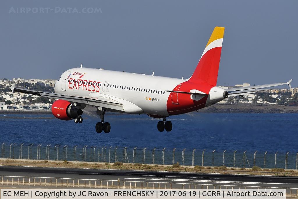 EC-MEH, 2001 Airbus A320-214 C/N 1450, Iberia Express landing from Madrid Baarajas