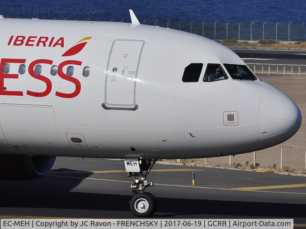 EC-MEH, 2001 Airbus A320-214 C/N 1450, Iberia Express ready to take off from Madrid Baarajas