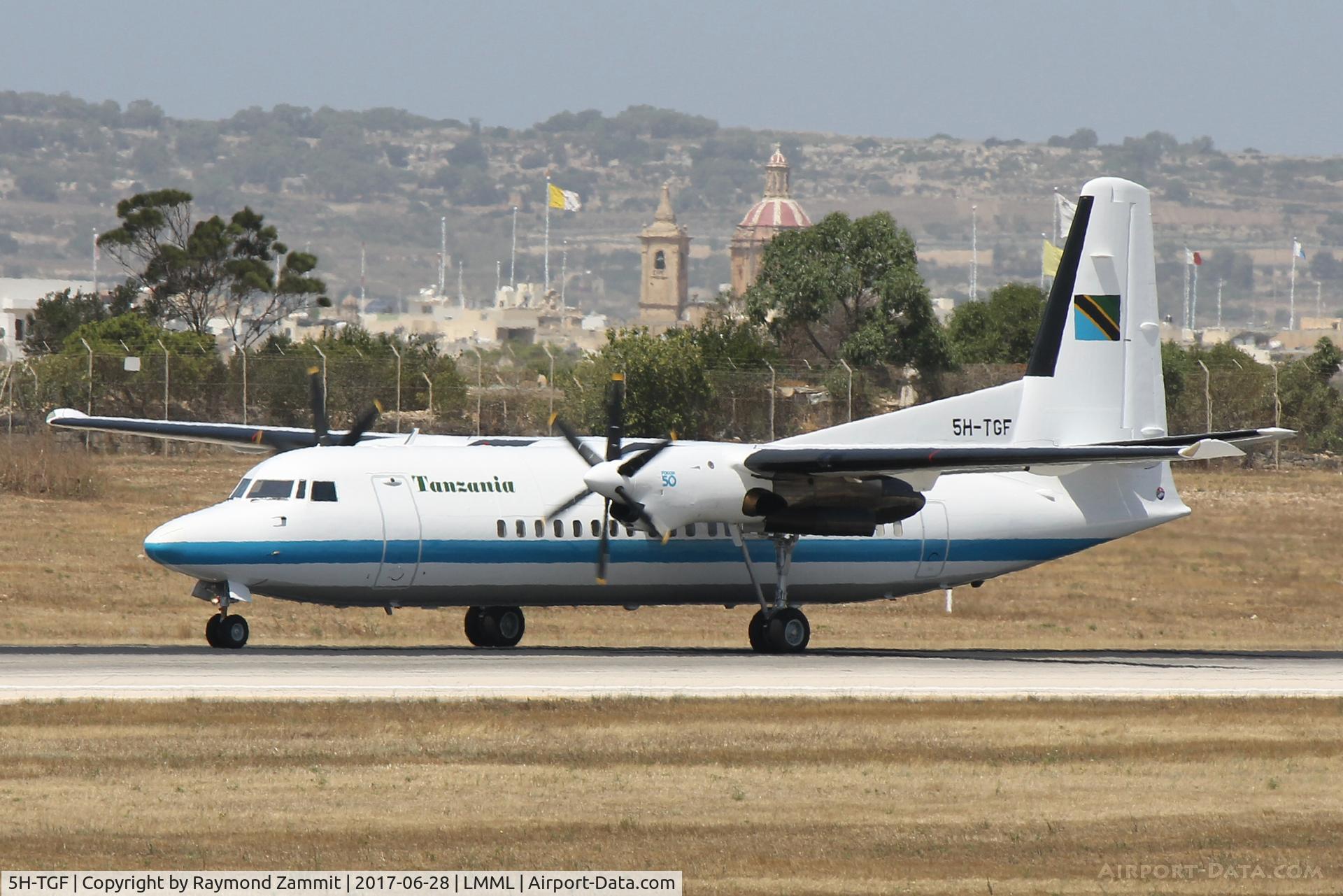 5H-TGF, 1991 Fokker 50 C/N 20231, Fokker50 5H-TGF Government of Tanzania