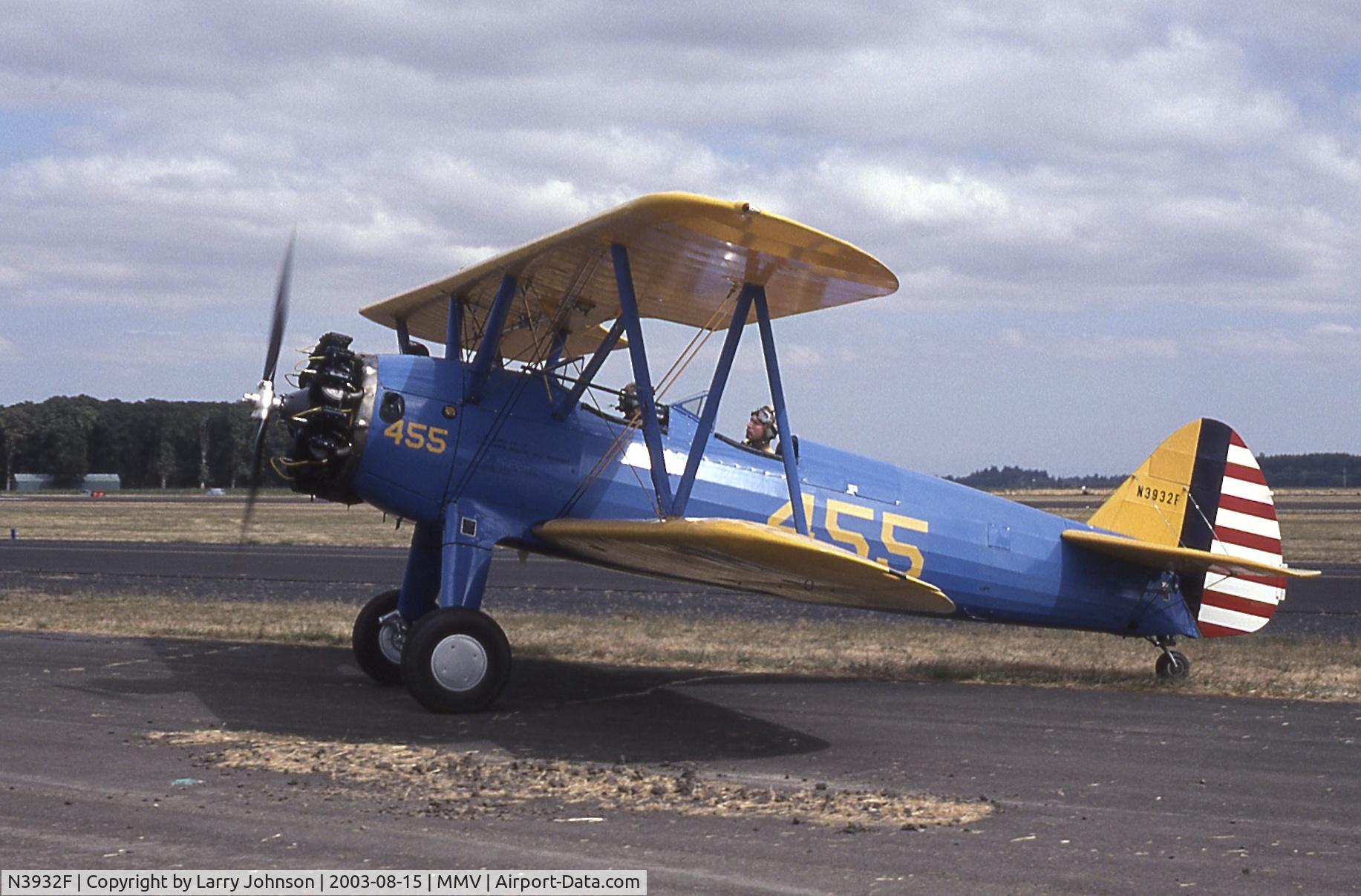 N3932F, 1941 Boeing A75N1(PT17) C/N 75-693, Shot in MMV.