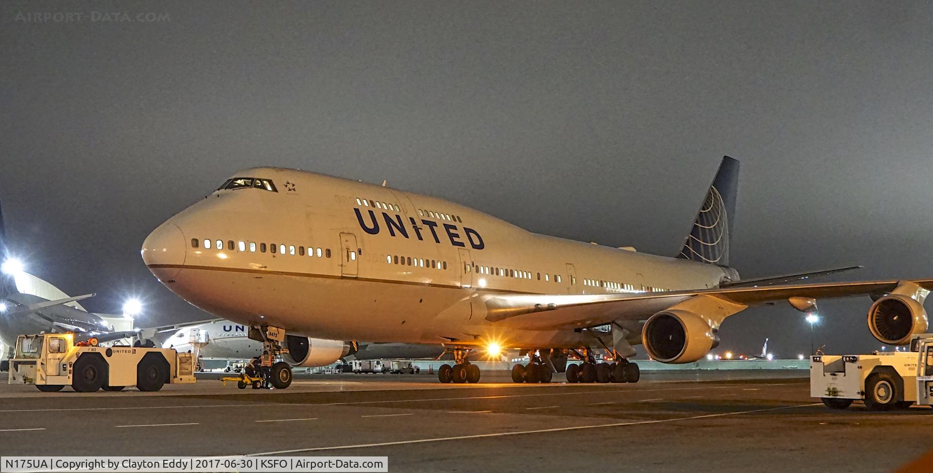 N175UA, 1990 Boeing 747-422 C/N 24382, SFO 2017.