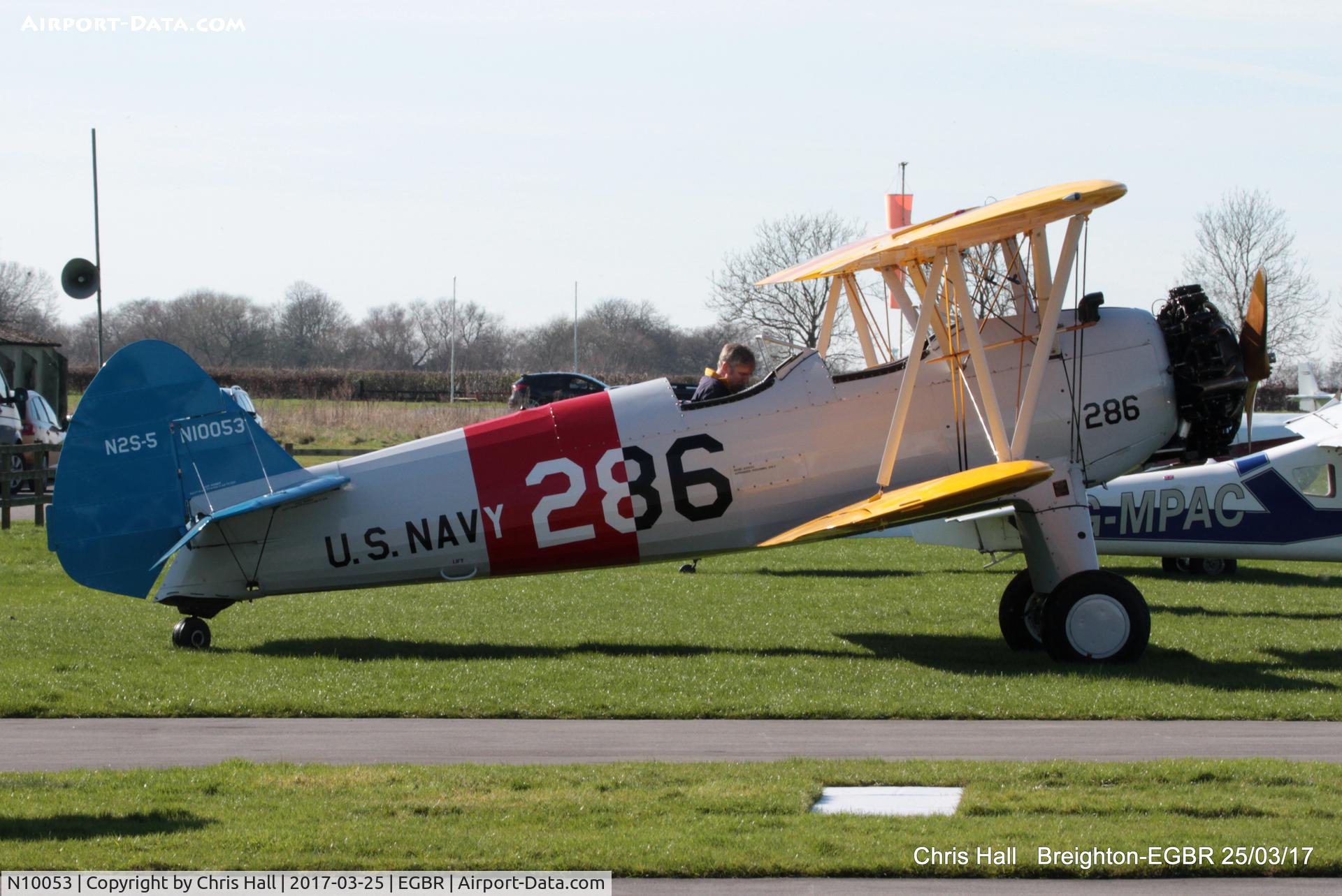 N10053, Boeing A75N1 C/N 75-4986, at Breighton