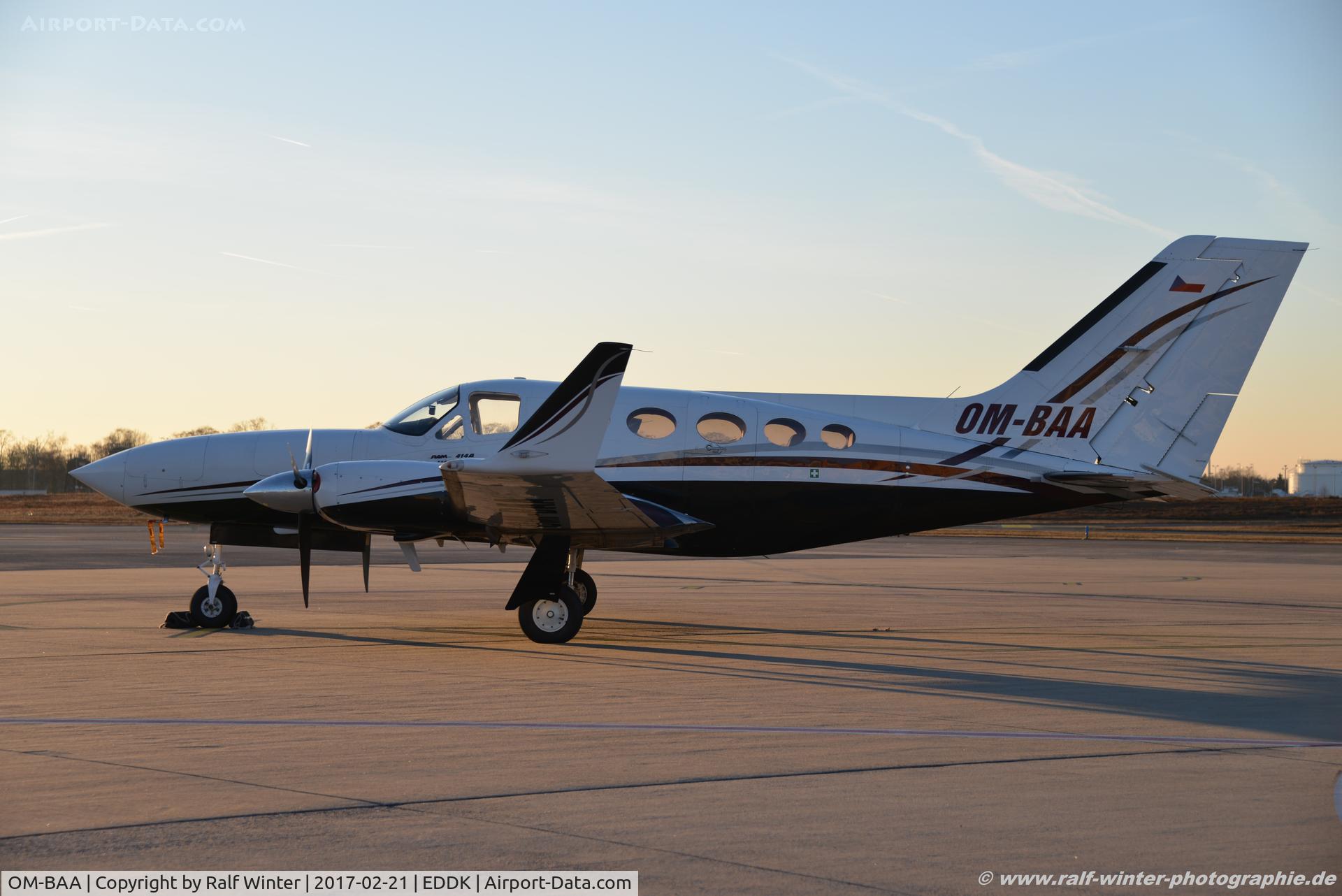 OM-BAA, 1980 Cessna 414A Chancellor C/N 414A-0473, Cessna 414A Chancellor - Alpha Jet - 414A0473 - OM-BAA - 21.02.2017 - CGN