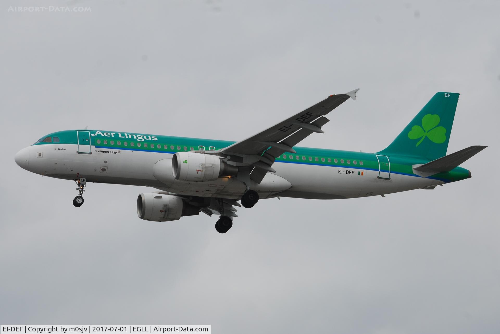 EI-DEF, 2004 Airbus A320-214 C/N 2256, Landing at EGLL 27R