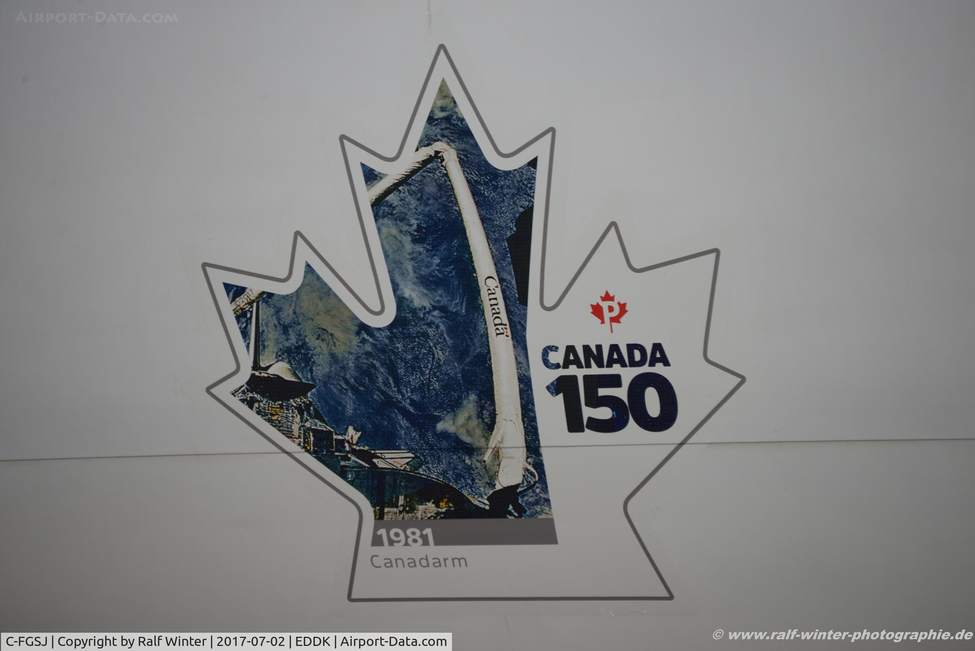 C-FGSJ, 1993 Boeing 767-39H C/N 26256, Boeing 767-39H(ER)(BCF)(WL) - CargoJet Airways Sticker 'Canada 150 Canada Post' - C-FGSJ - 02.07.2017 - CGN