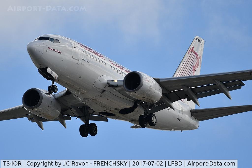 TS-IOR, 2001 Boeing 737-6H3 C/N 29502, TU8612 landing runway 23 from Djerba (DJE)