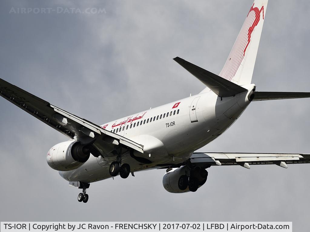 TS-IOR, 2001 Boeing 737-6H3 C/N 29502, TU8612 landing runway 23 from Djerba (DJE)