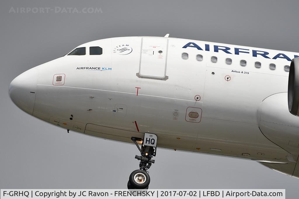 F-GRHQ, 2000 Airbus A319-111 C/N 1404, AF6256 landing runway 23 from Paris Orly
