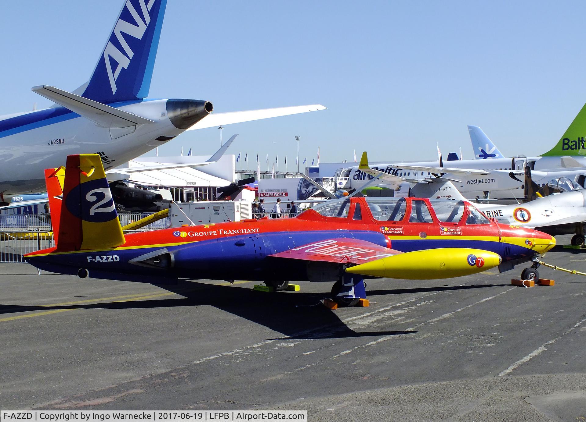 F-AZZD, Fouga CM-170 Magister C/N 411, Fouga CM.170 Magister of the Patrouille Tranchant  at the Aerosalon 2017, Paris