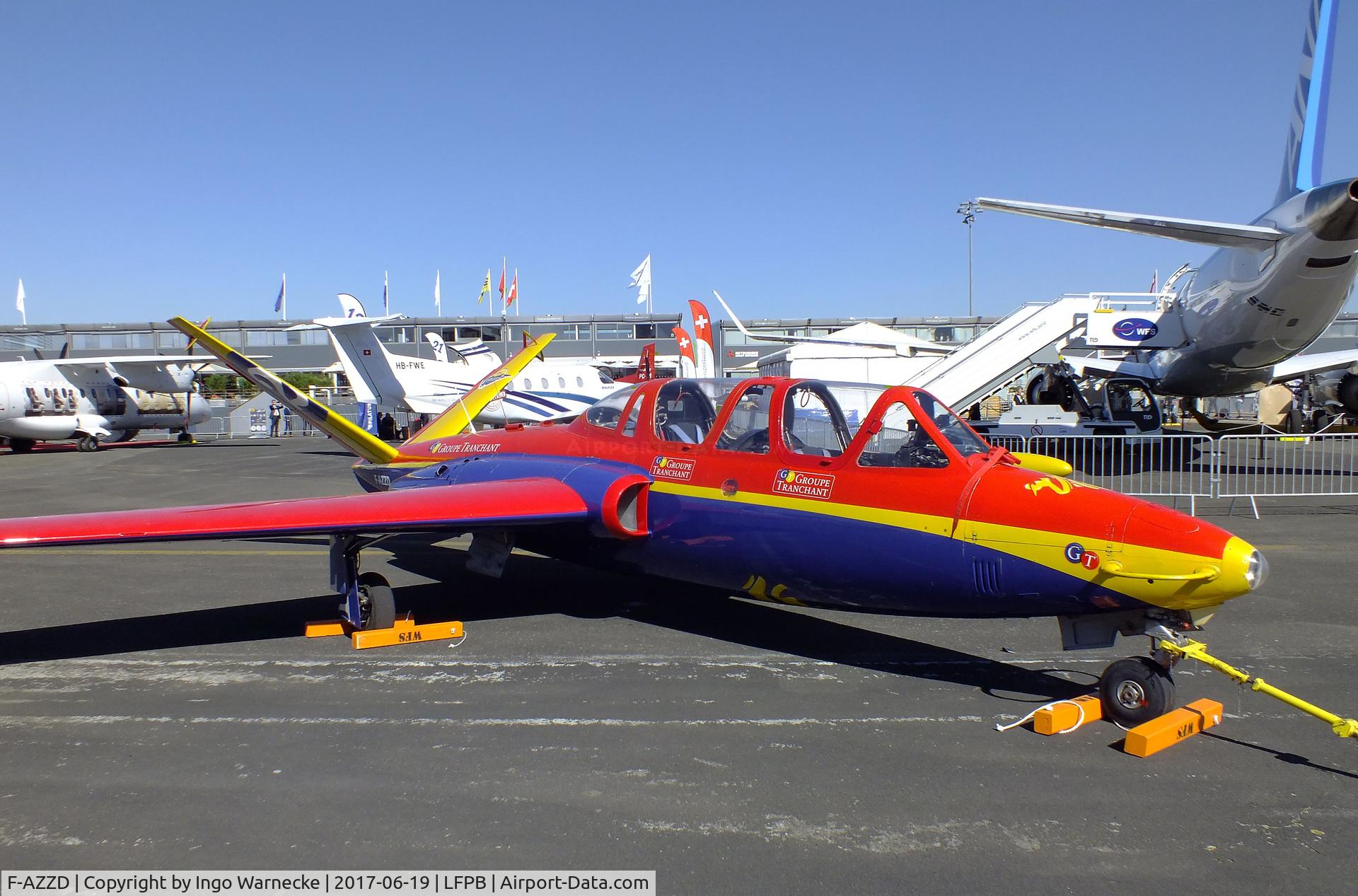 F-AZZD, Fouga CM-170 Magister C/N 411, Fouga CM.170 Magister of the Patrouille Tranchant  at the Aerosalon 2017, Paris