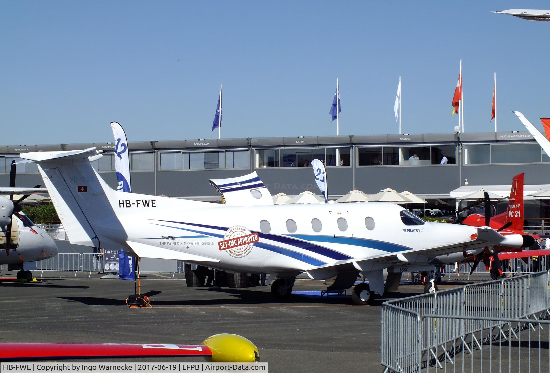 HB-FWE, 2017 Pilatus PC-12/47E C/N 1687, Pilatus PC-12/47E at the Aerosalon 2017, Paris