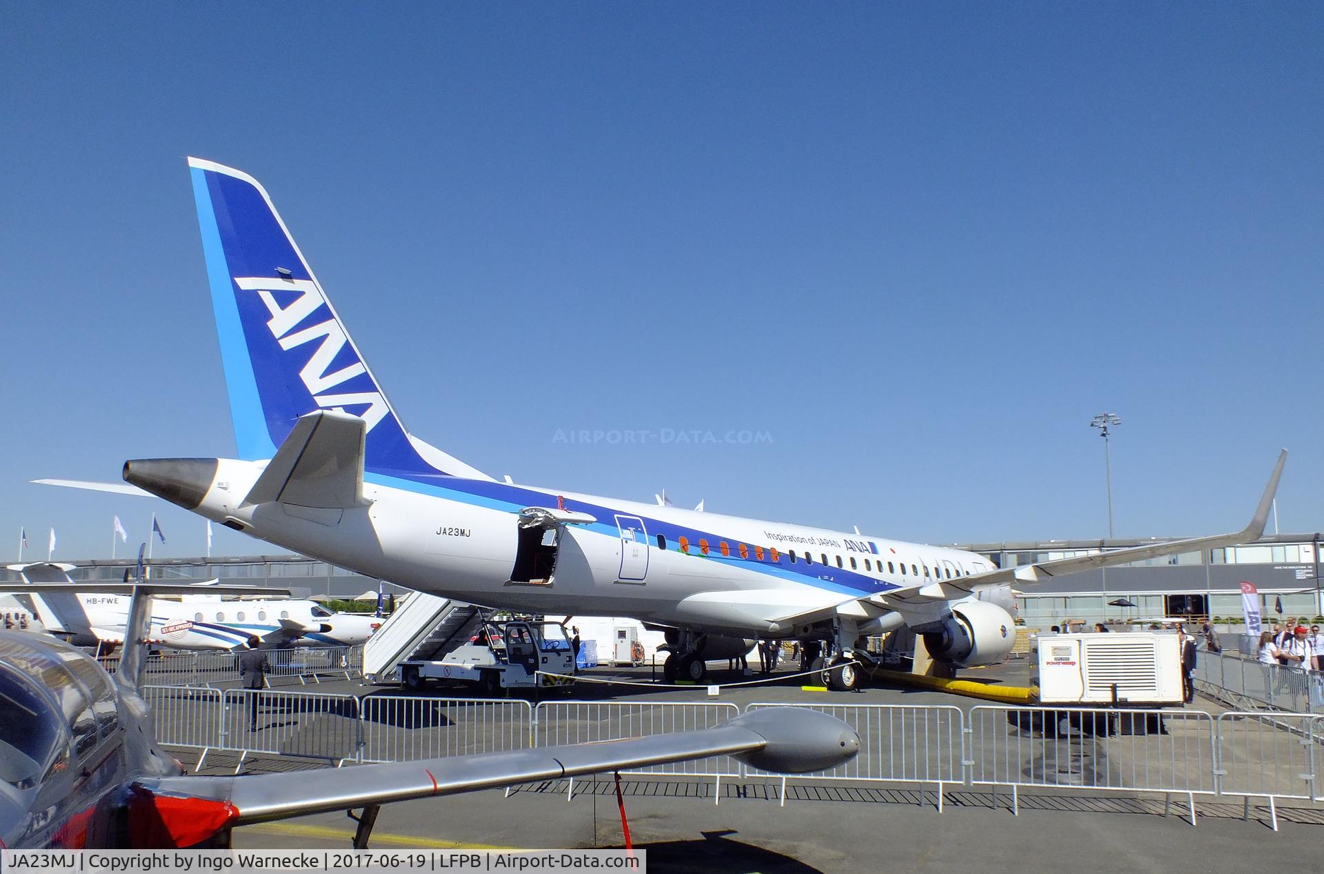 JA23MJ, 2016 Mitsubishi MRJ-90STD C/N 10003, Mitsubishi MRJ-90STD of ANA All Nippon Airways at the Aerosalon 2017, Paris