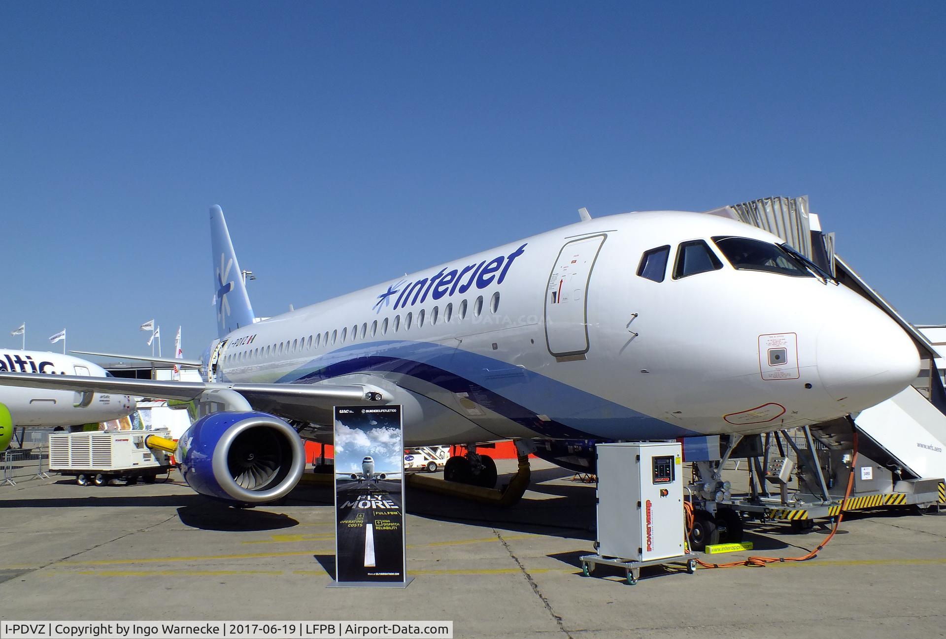 I-PDVZ, 2013 Sukhoi Superjet 100-95B C/N 95036, Sukhoi Superjet 100-95B of Interjet at the Aerosalon 2017, Paris
