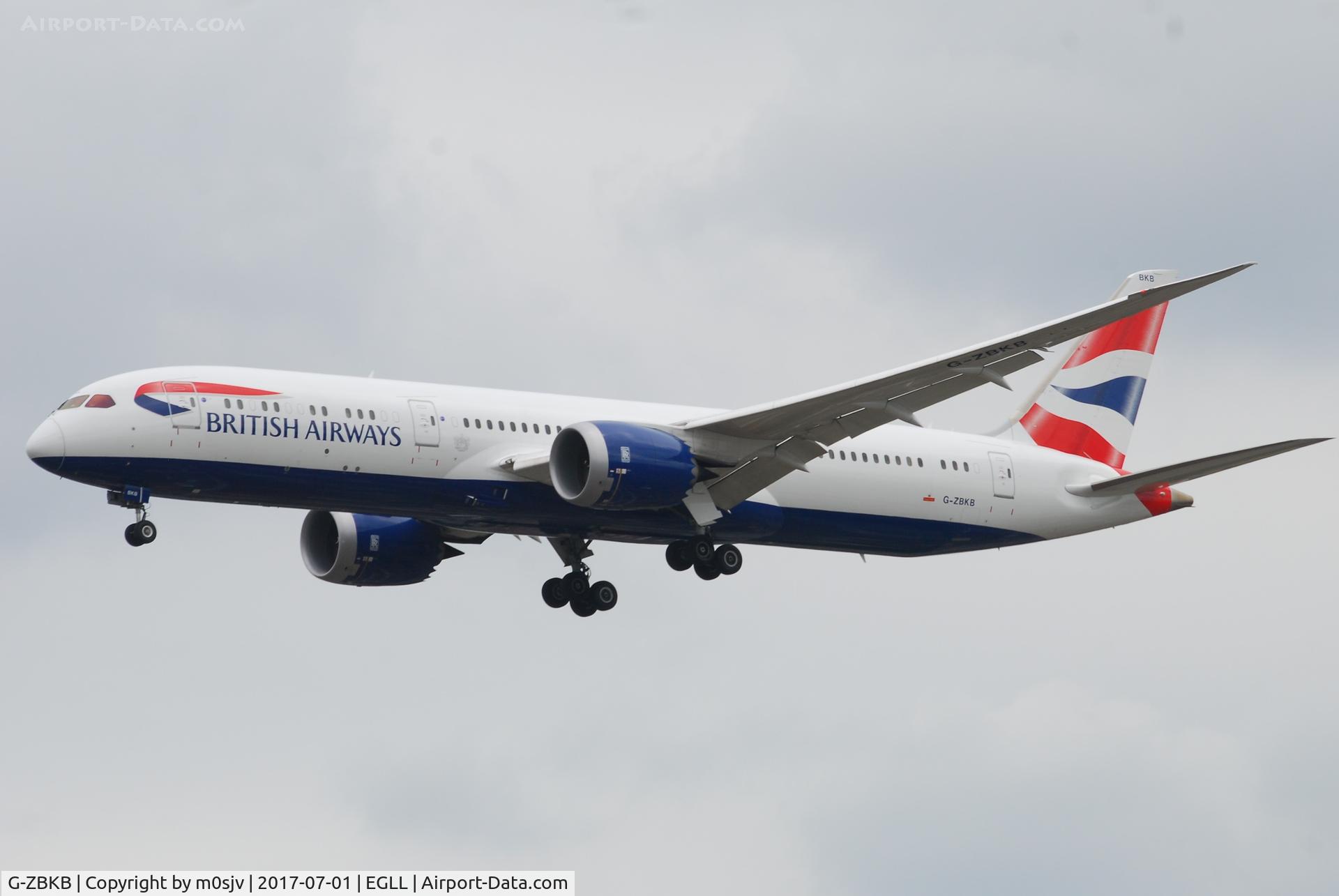 G-ZBKB, 2015 Boeing 787-9 Dreamliner Dreamliner C/N 38617, Landing at EGLL 27R