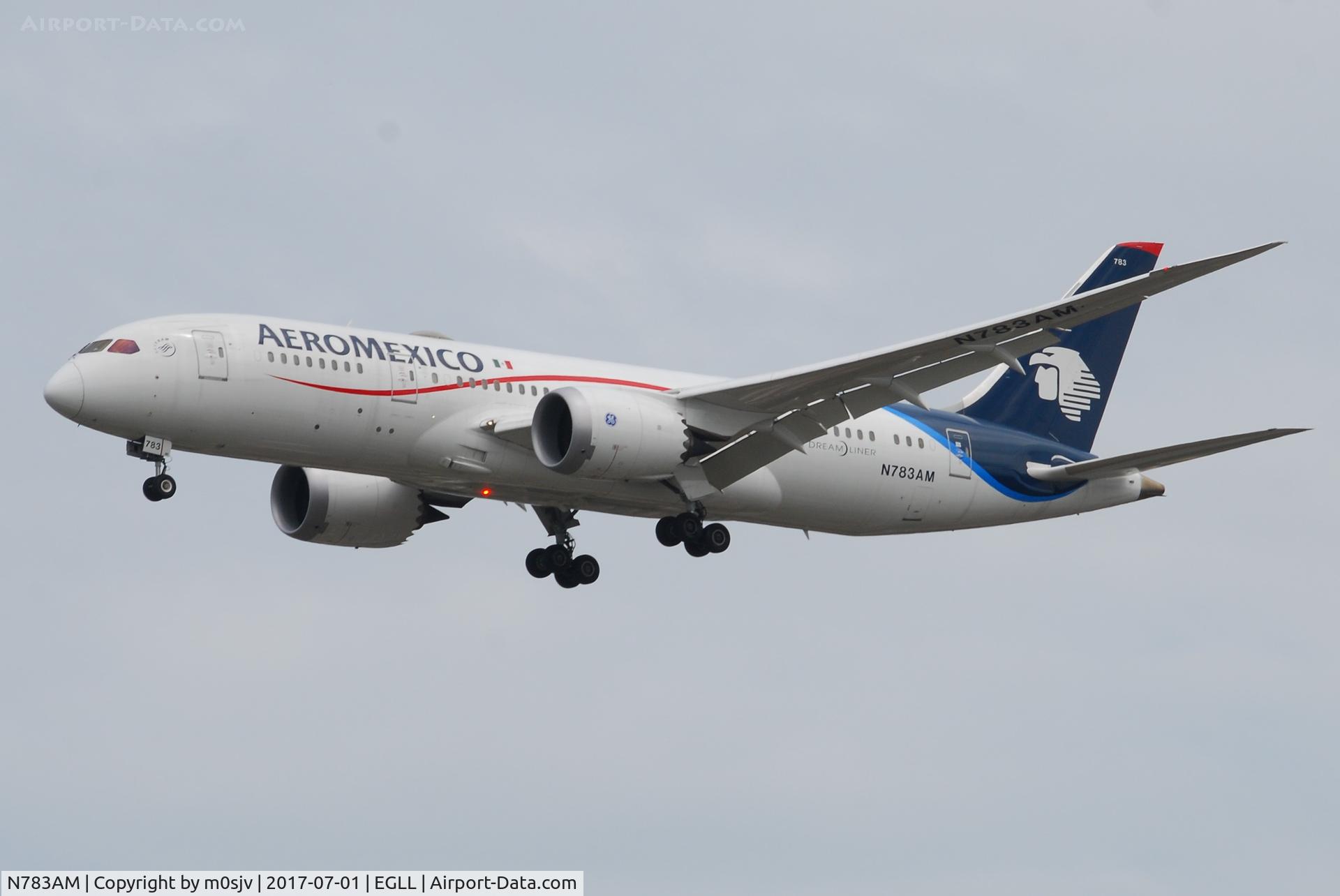 N783AM, Boeing 787-8 Dreamliner Dreamliner C/N 37167 / 359, Landing at EGLL 27R