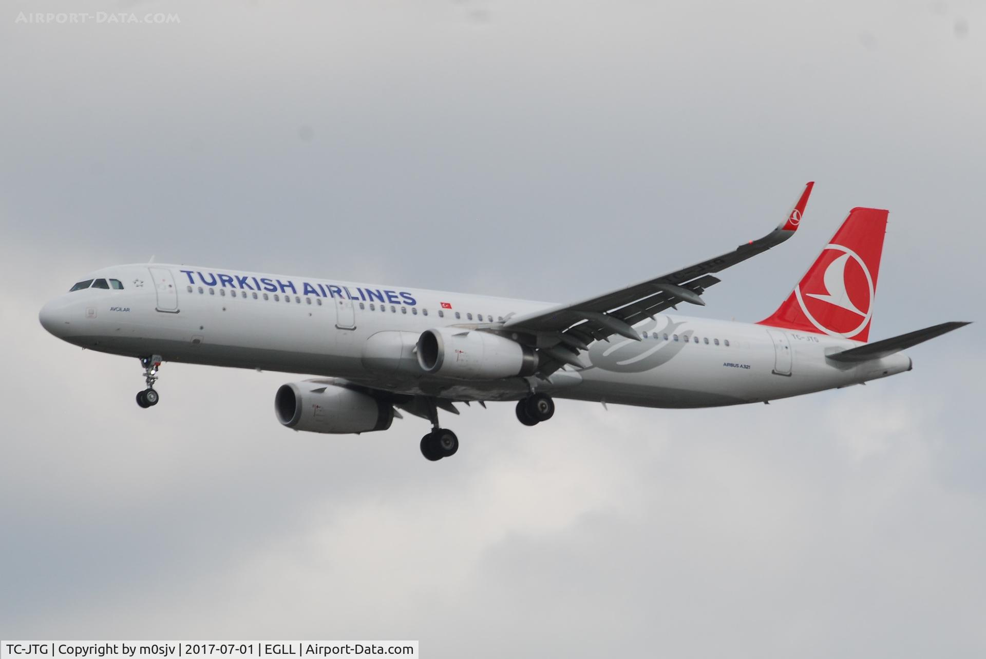 TC-JTG, 2016 Airbus A321-231 C/N 6990, Landing at EGLL 27R