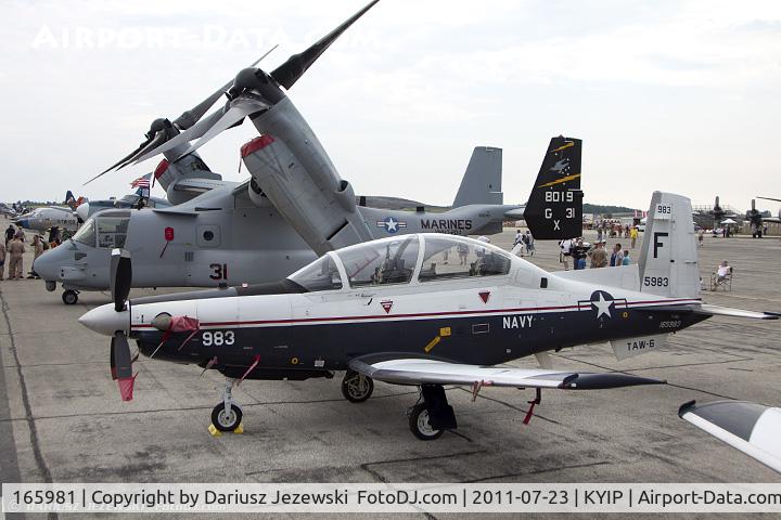 165981, Raytheon T-6A Texan II C/N PT-142, T-6A Texan II 165981 F-981 from TAW-6 NAS Pensacola, FL